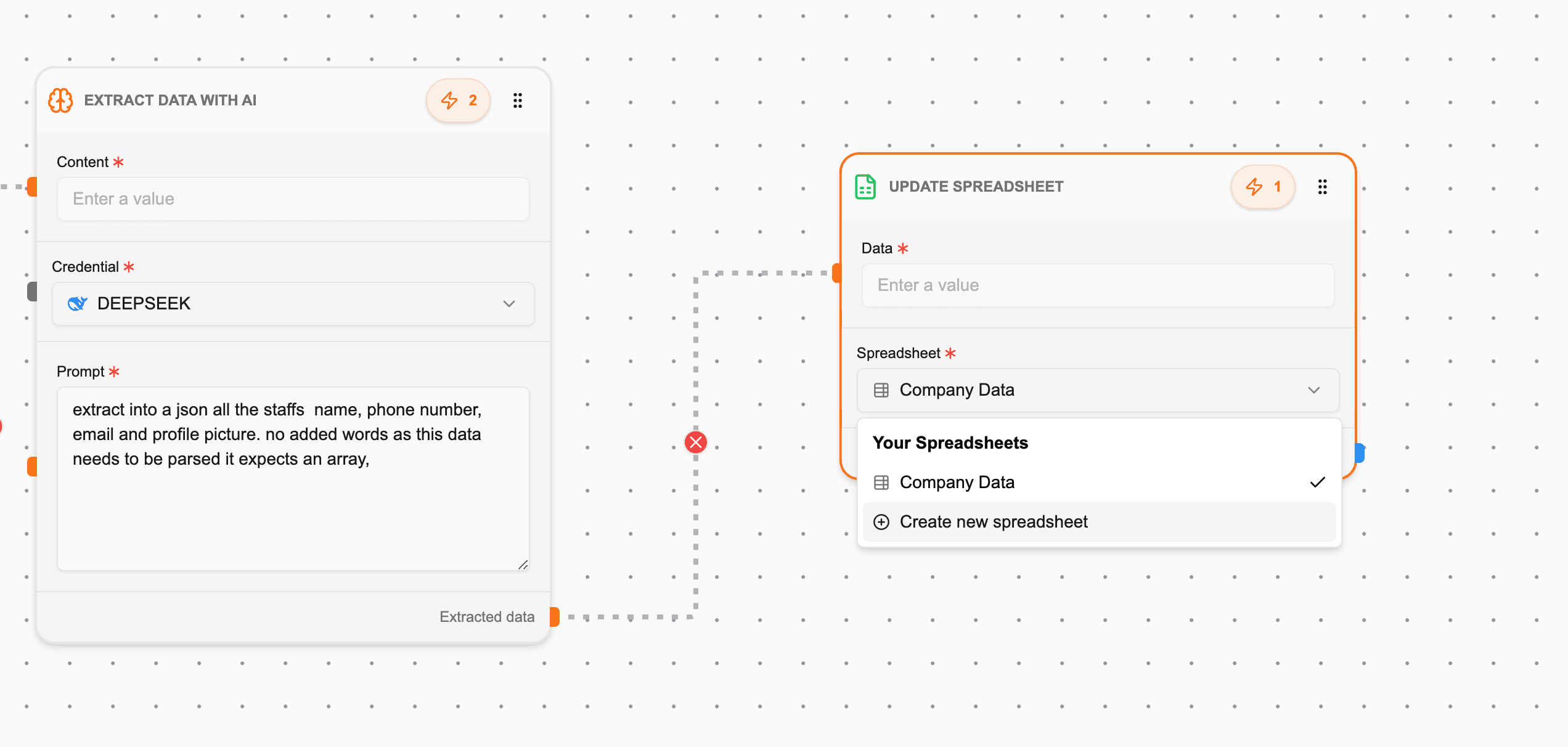 Update Spreadsheet Task